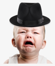 View Samegoogleiqdbsaucenao Baby Crying With Fedora - Crying Baby Face Png, Transparent Png, Free Download