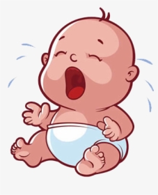 Infant Cartoon Child Crying - Cartoon Baby Crying Png, Transparent Png, Free Download