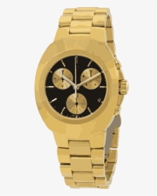 Swiss Watch In Full Gold And Black - Rado Original Chronograph, HD Png Download, Free Download