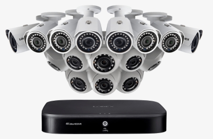 16-channel Security System With Sixteen 1080p Hd Outdoor - Security Alarm, HD Png Download, Free Download