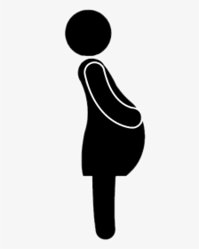 #pregnancy #silhouette #stickfigure - Black-and-white, HD Png Download, Free Download