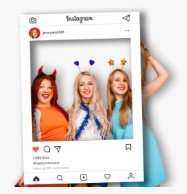 Party Selfie Frames With Instagram Template - Instagram, HD Png Download, Free Download