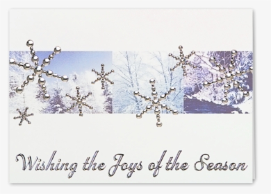 Picture Of Silver Snowflakes In Forest Greeting Card - Holiday Greetings, HD Png Download, Free Download