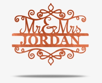 Mr & Mrs Scroll Personalizable Metal Wall Art - Printable Mr And Mrs Sign, HD Png Download, Free Download