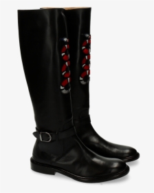 Boots Sally 59 Black Embrodery Snake New Hrs Thick - Knee-high Boot, HD Png Download, Free Download