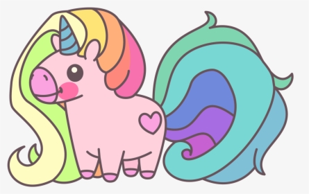 Cute Rainbow Unicorn - Unicorn Vector Cute Rainbow, HD Png Download, Free Download