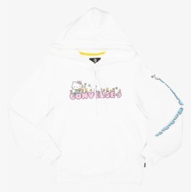 Converse X Hello Kitty Women Flower Po Hoodie White - Hoodie, HD Png Download, Free Download