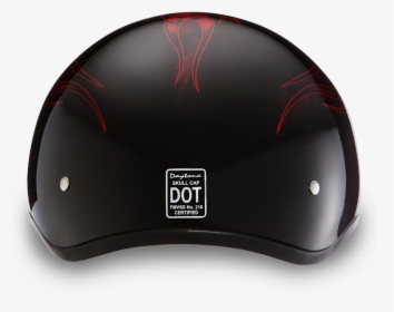 Details About Low Profile Dot Daytona Red Skull Flames - Motorcycle Helmet, HD Png Download, Free Download