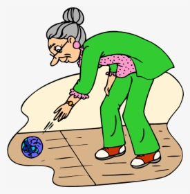 Woman Bowling Clip Art - Old Lady Bowling Clipart, HD Png Download, Free Download