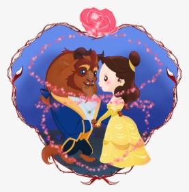 Beauty And The Beast - Cute Beauty And The Beast Drawing, HD Png Download, Free Download