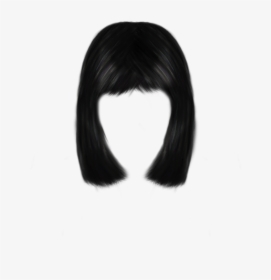 Hair,human,bangs,long Hair,fashion Hair,lace Wig,bob - Lady Black Hair Png, Transparent Png, Free Download
