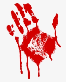 Bloody Handprint - Hand Print Blood Transparent, HD Png Download, Free Download
