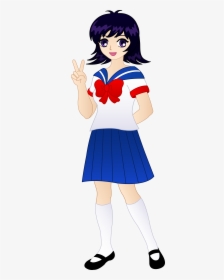 Cute Anime School Girl - Girl Clip Art School Girl, HD Png Download, Free Download