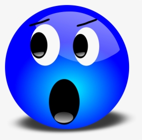 Transparent Shock Emoji Png - Blue Smiley Face, Png Download, Free Download