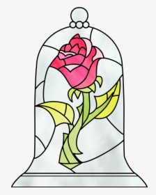 Belle Beast T-shirt Drawing Rose - Draw Beauty And The Beast Flower, HD Png Download, Free Download