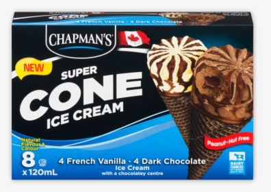 Chapman"s Vanilla & Chocolate Ice Cream Cone - Chapman's Super Cone Ice Cream, HD Png Download, Free Download