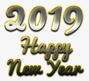 2019 Happy New Year Png Clipart - Calligraphy, Transparent Png, Free Download