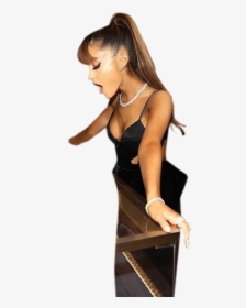 Ariana Grande In Hot Black Bikini Leaning On Table - Photo Shoot, HD Png Download, Free Download