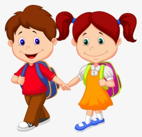 clipart boy and girl back to school