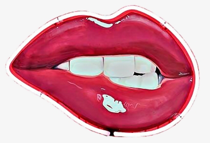 Transparent Biting Lip Clipart - Temptation Neon, HD Png Download, Free Download