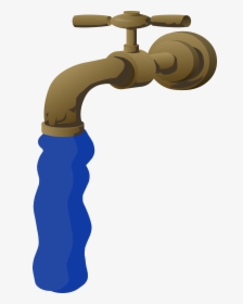 Tap,plumbing Fixture,metal - Clip Art Water Faucet, HD Png Download, Free Download