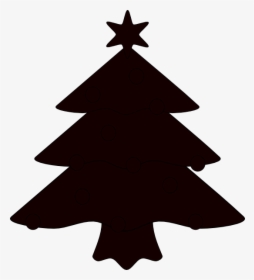 Crismas Tree Black And White Png - Black And White Christmas Tree Vector, Transparent Png, Free Download