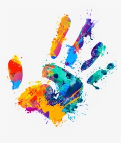 Handprint Transparent Castiel - Painted Hand Prints Png, Png Download, Free Download