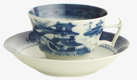 Blue Canton Tea Cup & Saucer - Ceramic, HD Png Download, Free Download