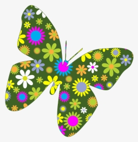 Thumb Image - Clip Art Butterfly And Flowers, HD Png Download, Free Download