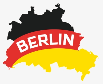 Berlin, Outline, Map, Capital, Germany, Silhouette - Berlin Flaga, HD Png Download, Free Download
