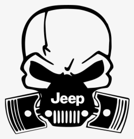 Raiders Skull Decal Jeep Decal With Skull And - Jeep Skull, HD Png Download, Free Download