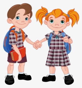 Kiss And Go- Thank You Griffin Community - Boy And Girl In School, HD Png Download, Free Download