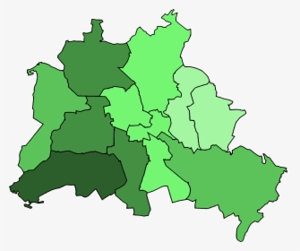 File - Karte - Abgeordnetenhauswahl Berlin - Wahlbeteiligung - Berlin Map From A Night Divided, HD Png Download, Free Download