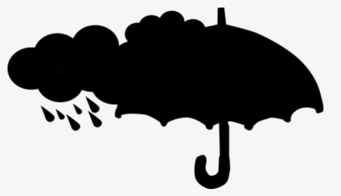 April Showers Umbrella Clipart Png Black And White - Illustration, Transparent Png, Free Download