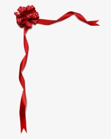 Christmas Bow X Ribbon Border Clip Art Merry Amp Happy - Bow Christmas Ribbon Png, Transparent Png, Free Download