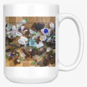 Beach Glass Treasures In A Pile Coffee/tea Mug - Coffee Cup, HD Png Download, Free Download