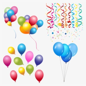 Globos, Confeti, Celebración, Cumpleaños, Diversión - Festive Balloon Background Png, Transparent Png, Free Download