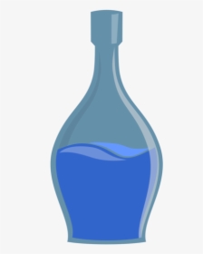 Blue,liquid,glass Bottle - Glass Bottle, HD Png Download, Free Download