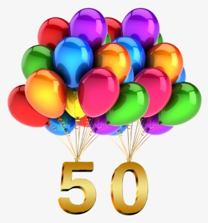 Globos, Cumpleaños, 50, Knallbunt, Volador, Float - Last Night Before Turning 50, HD Png Download, Free Download