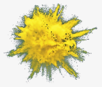 #yellow #explosion #powder, HD Png Download, Free Download