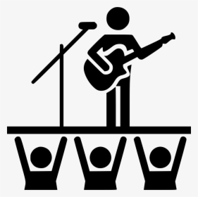 Concert Png - Concert Clipart Black And White, Transparent Png, Free Download