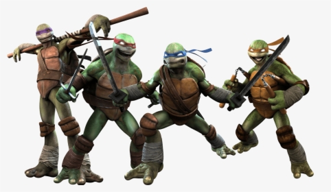 Tmnt Fighting Group - Teenage Mutant Ninja Turtles Png, Transparent Png, Free Download