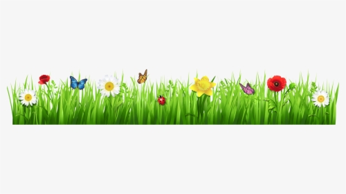 Spring Grass With Flowers Png Clipart Picture - Spring Grass And Flowers, Transparent Png, Free Download