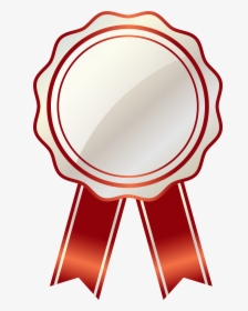 White Seal With Red Ribbon Png Clipart Imageu200b Gallery - Award Gold Ribbon Png, Transparent Png, Free Download