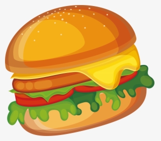 Cheeseburger Hamburger Fast Food Veggie Burger Clip, HD Png Download, Free Download