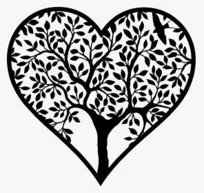 Tree Heart Roots Clipart Black And White, HD Png Download, Free Download