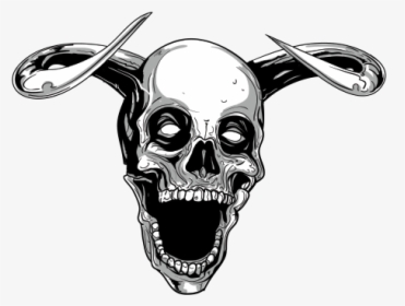 Clip Art Evil Png For - Open Mouth Skull Png, Transparent Png, Free Download