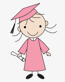 Transparent Girl Stick Figure Png - Kids Drawings Of Graduation, Png Download, Free Download