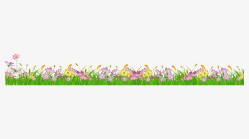 Grass With Flowers Clipart Png, Transparent Png, Free Download