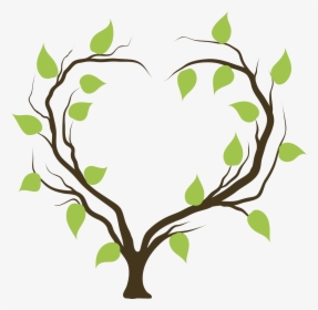 Tree Heart Branch Clip Art - Tree In Shape Of Heart, HD Png Download, Free Download